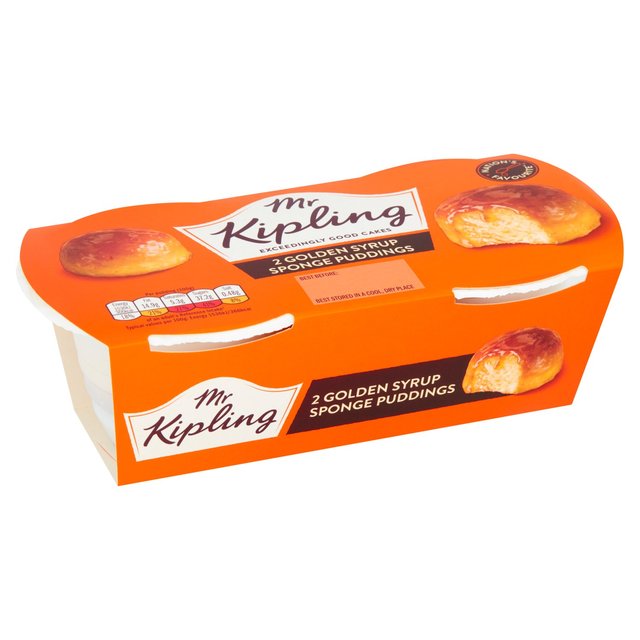 Ατομικά Κέικ Mr Kipling Golden Syrup Sponge Puddings 2x95g
